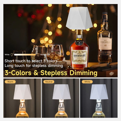 HexaGlow™ Rechargeable Touch Table Lamp