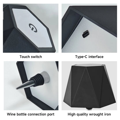 HexaGlow™ Rechargeable Touch Table Lamp